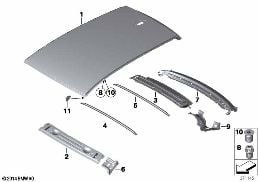 ROOF diagram for BMW 4 Series F32 425d