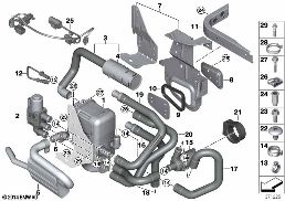 AUXILIARY HEATING diagram for BMW X4 F26 28iX