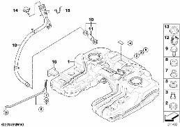 Kraftstoffbehälter/Anbauteile diagram for BMW X5 M F85 X5 M
