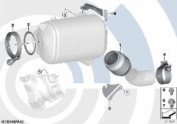 DECOUPLING ELEMENT diagram for BMW 5 Series E61 LCI 525d