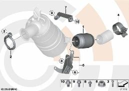 DECOUPLING ELEMENT diagram for BMW 3 Series E92 320xd