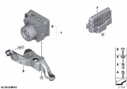 HYDRO UNIT DSC/CONTROL UNIT/FASTENING diagram for BMW MINI Countryman F60 Cooper
