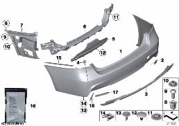 M TRIM, REAR diagram for BMW 3 Series F30 335i