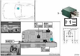 リレー ワイパー 2 K37 diagram for BMW X6 E71 30dX