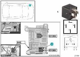 リレー ターミナル 30G I01068 diagram for BMW X6 E71 30dX
