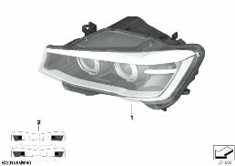 HEADLIGHT diagram for BMW X3 F25 20iX