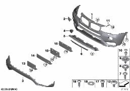 TRIM COVER, FRONT diagram for BMW X4 F26 28iX