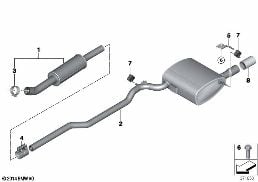 EXHAUST SYSTEM, REAR