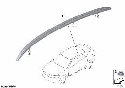 Dodatečná montáž střešní lišta diagram for BMW X6 F16 35iX