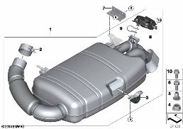 EXHAUST SYSTEM, REAR diagram for BMW i8 I12 LCI i8