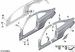 BODY-SIDE FRAME diagram for BMW 4 Series F32 425d