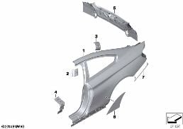 SIDE PANEL/TAIL TRIM diagram for BMW 4 Series F32 425d