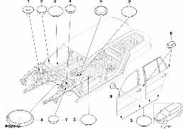 密封盖 / 密封塞 diagram for BMW 5 Series E39 520d