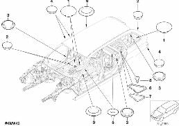 密封盖 / 密封塞 diagram for BMW 5 Series E39 520d