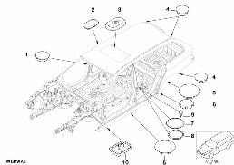 密封盖 / 密封塞 diagram for BMW 5 Series E39 520d