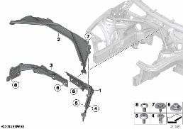 MOUNTING PARTS, ENGINE COMPARTMENT diagram for BMW 4 Series F32 428i