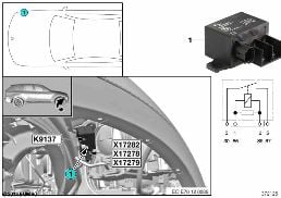 リレー 電動ファン K9137 diagram for BMW X6 E71 30dX