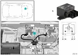 รีเลย์แยก 2. แบตเตอรี่ K447 diagram for BMW X6 E72 Hybrid Hybrid X6