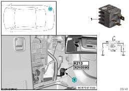รีเลย์ปั๊มสุญญากาศไฟฟ้า K213 diagram for BMW X6 E72 Hybrid Hybrid X6