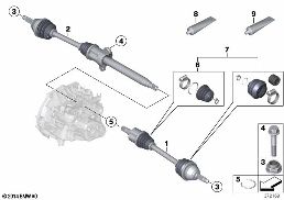 Antriebswelle diagram for BMW MINI Paceman R61 Cooper
