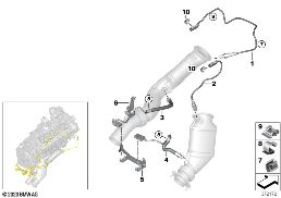 Αισθητήρας λάμδα/πρόσθετα εξαρτήματα diagram for BMW 3 Series F80 M3 M3