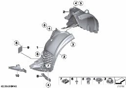 WHEEL ARCH TRIM, FRONT diagram for BMW X4 F26 28iX