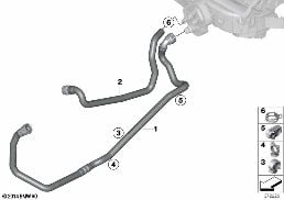 Hadice chlazení diagram for BMW X3 F25 35dX