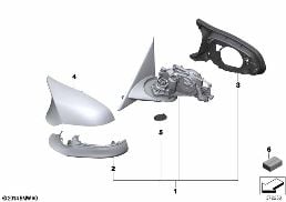 RETROFIT, M OUTSIDE MIRROR diagram for BMW 4 Series F33 425d
