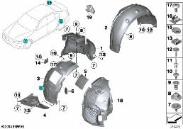 WHEELARCH TRIM diagram for BMW 3 Series F30 335i
