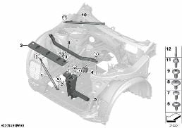 REINFORCEMENT FOR BODY, FRONT diagram for BMW X4 F26 28iX