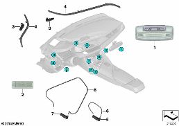LED FIBER-OPTICS CABLE diagram for BMW i8 I12 i8