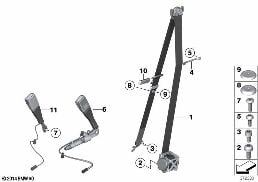 SAFETY BELT FRONT diagram for BMW X4 F26 30dX