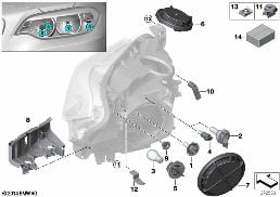INDIVIDUAL PARTS FOR HEADLAMP, HALOGEN