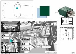RELAY FOR WIPER 1 K36 diagram for BMW 1 Series E87 LCI 118d