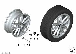MINI LM Rad 5-Star Triangle Spoke 141 diagram for BMW MINI Paceman R61 Cooper