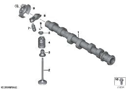 VALVE TIMING GEAR, CAMSHAFT, INLET diagram for BMW 2 Series F46 Gran Tourer 218i