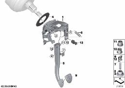 PEDAL ASSEMBLY, DUAL-CLUTCH TRANSMISSION