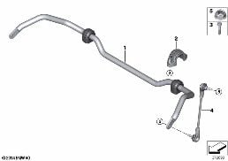 Stabilisator voor diagram for BMW X1 F48 LCI 20dX
