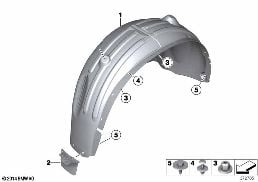 WHEEL ARCH TRIM, REAR diagram for BMW X4 F26 28iX
