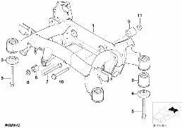 Belka zawieszenia tylnego diagram for BMW 5 Series E39 520d