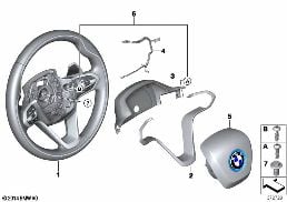AIRBAG SPORTS STEERING WHEEL, LEATHER diagram for BMW i8 I15 i8