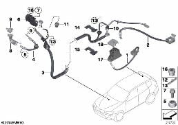 BATTERY CABLE/EARTH CABLE diagram for BMW X3 F25 28iX