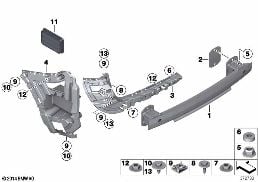 CARRIER, REAR diagram for BMW X4 F26 28iX