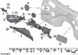 MOUNTING PARTS, ENGINE COMPARTMENT diagram for BMW X4 F26 28iX