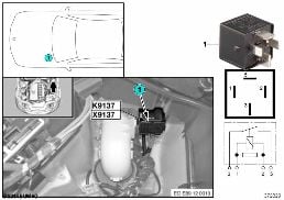 RELAY FOR ELECTRIC FAN K9137 diagram for BMW Z4 E89 35is