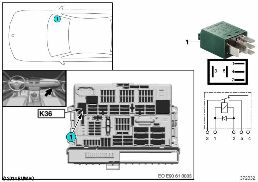RELAY FOR WIPER 1 K36 diagram for BMW Z4 E89 18i