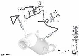 LAMBDA PROBE FIXINGS diagram for BMW X3 F25 35iX