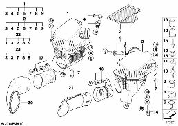 INTAKE MUFFLER/FILTER CARTRIDGE/HFM