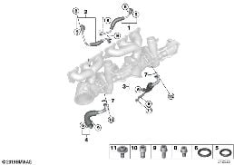 Ölversorgung Abgasturbolader diagram for BMW 3 Series F80 M3 M3