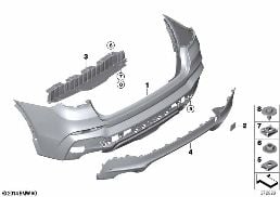 M TRIM, REAR diagram for BMW X4 F26 28iX